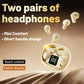 Mini Invisible Short Stem Bluetooth Earbuds 2 Pairs Waterproof Wireless Earphones with Mic for Sleep Sports Work