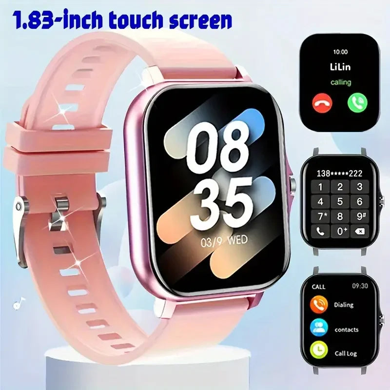 1.83-Inch Smartwatch for Men and Women - Wireless Calling, Music Playback, Weather Forecast, Call & App Notifications