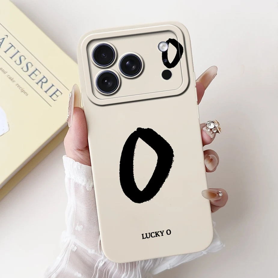 For Apple iPhone 17 Pro Max Case New Lucky Letters Cover Soft Silicone Phone Case For iPhone 17 Air iPhone17 Pro Back Cover Bags