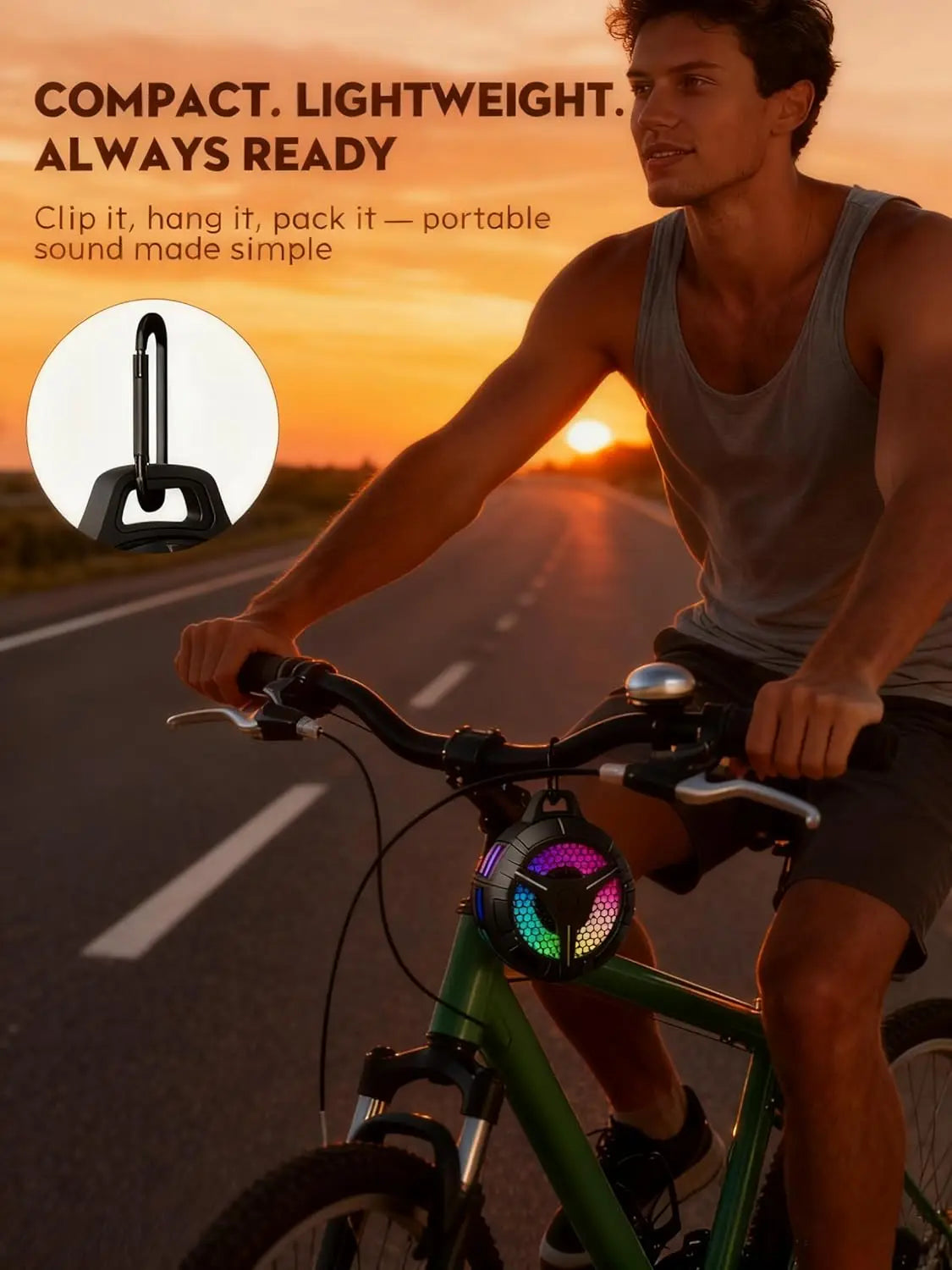 Waterproof Bluetooth Speaker IPX7, Shower Speaker Portable Wireless with Dynamic Lights, TWS Mode, Loud Stereo Sound,Robust Bass