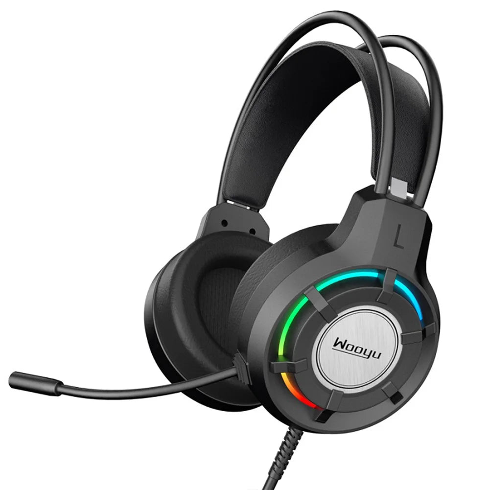 Wired Gaming Headset 7.1 Surround Over-Ear Headphone Noise Cancelling Deep Bass Stereo Headset with Mic for Computer PC