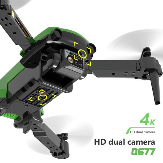 CONUSEA 0677 Dron Mini Drone 4k Drones with Dual camera HD 4k Optical Flow FPV WIFI Quadcopter Obstacle Avoidance RC Drones Toys