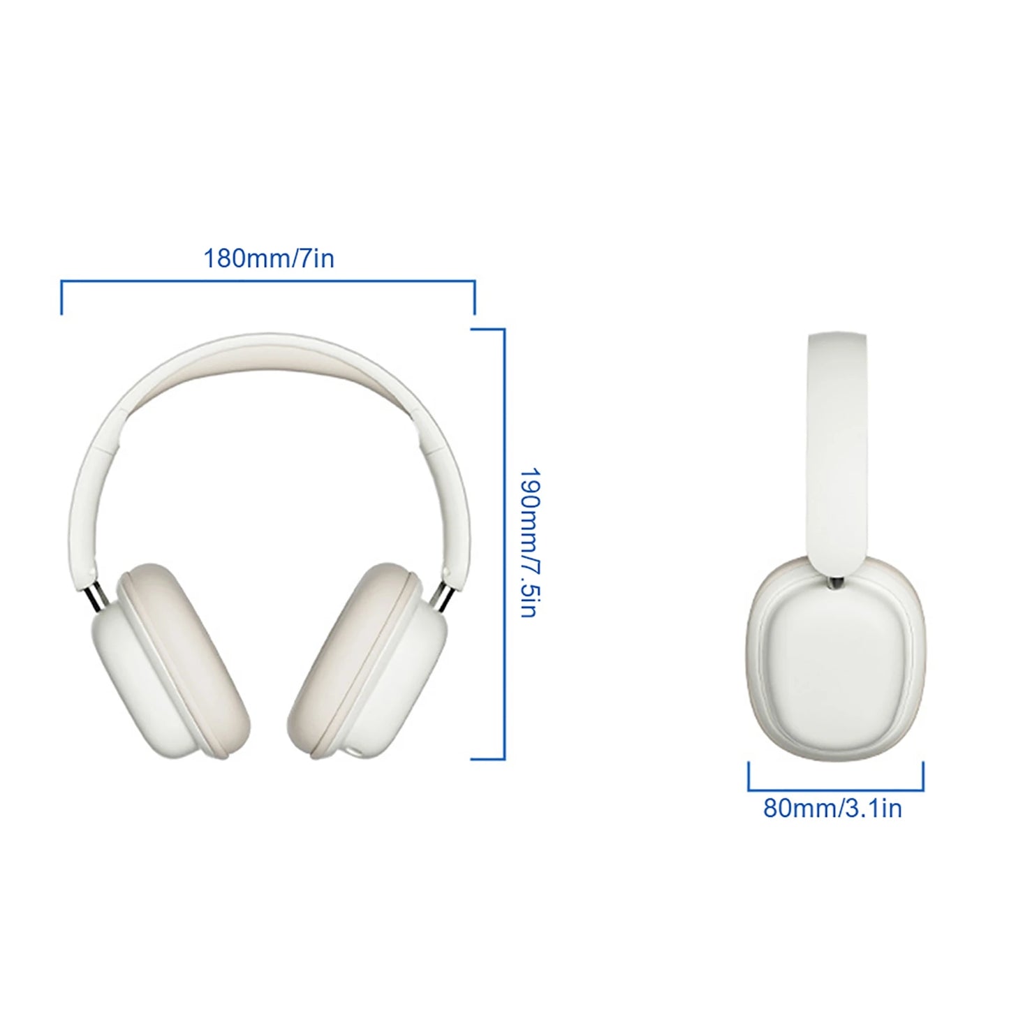 Wireless Gaming Headset Wireless Gaming Headset BT5.3 Over Ear Headphone with Mic 3.5mm Foldable Earphone