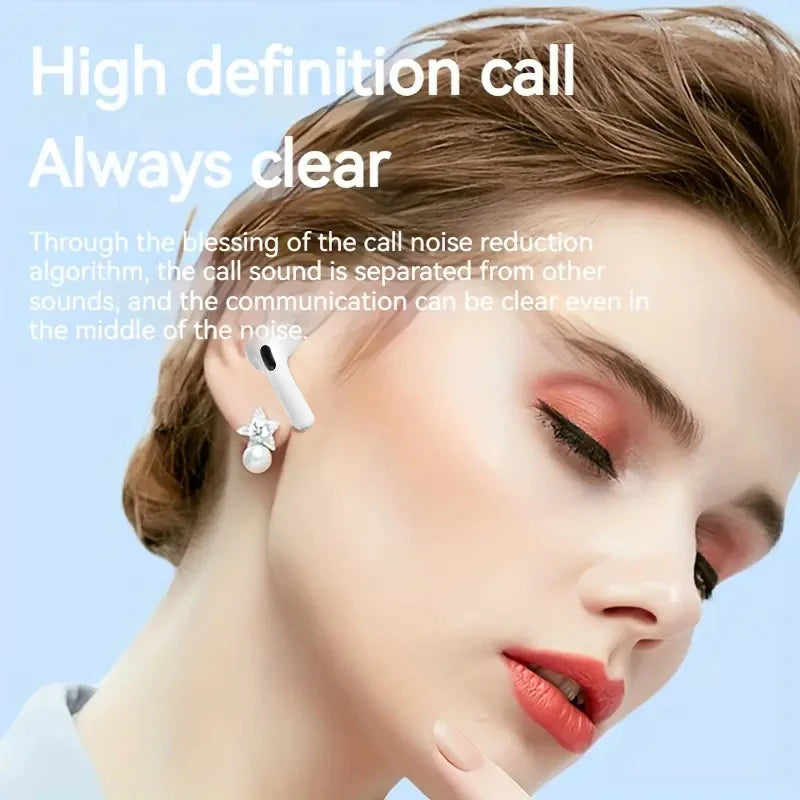 W&O T17-2 TWS Noise Reduction Earphone Bluetooth Headphones Wireless Headset HIFI Earbuds Extra Charging Case with Touch Screen