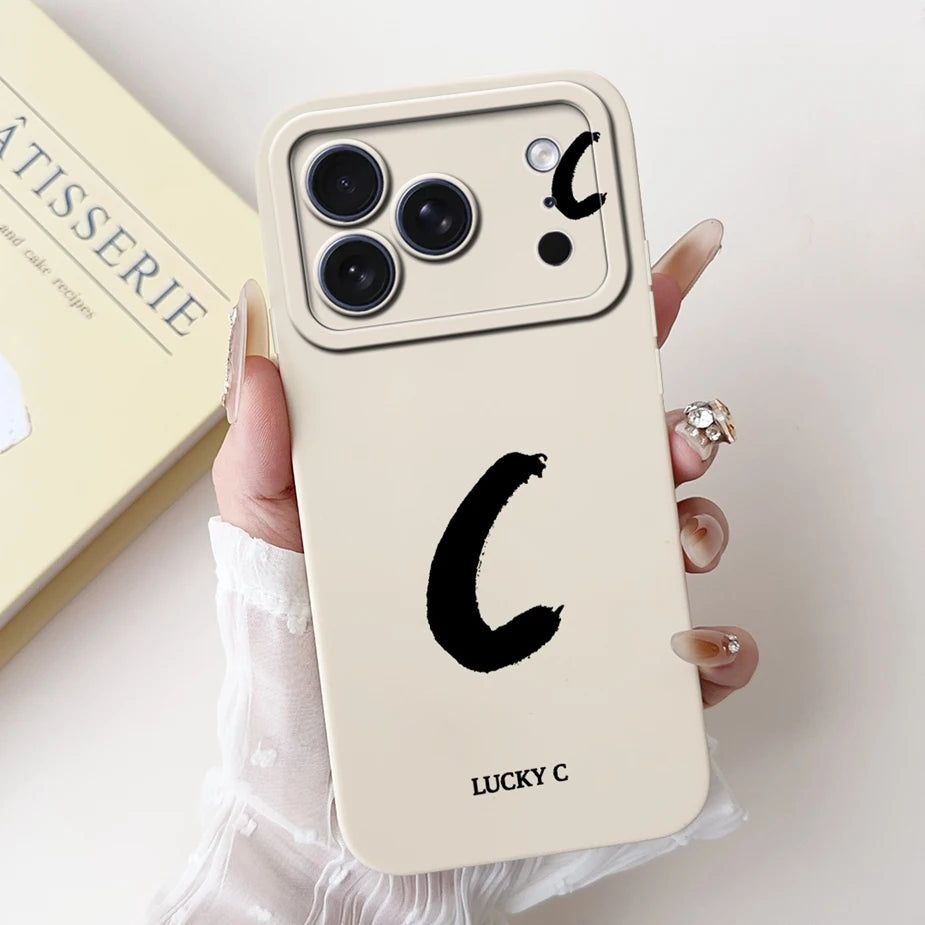 For Apple iPhone 17 Pro Max Case New Lucky Letters Cover Soft Silicone Phone Case For iPhone 17 Air iPhone17 Pro Back Cover Bags