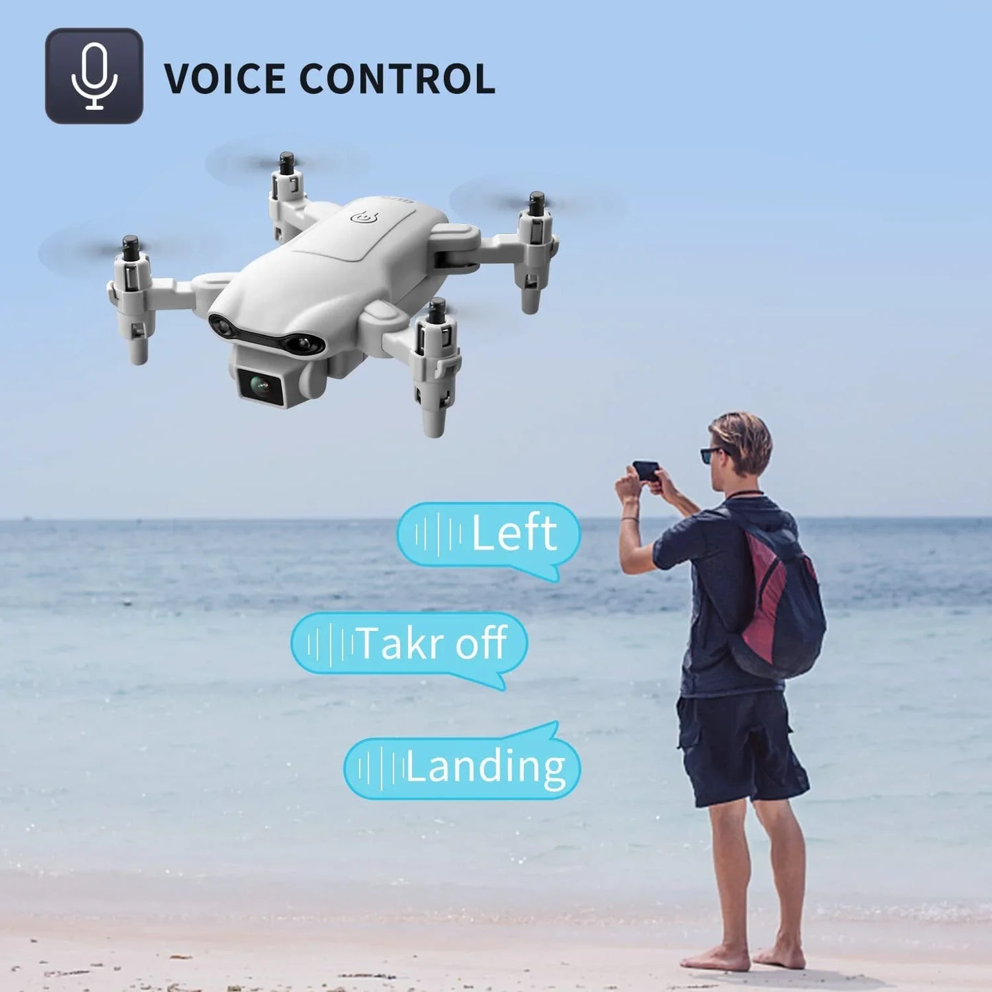 4DRC V9 Mini Drone with 4K 1080P HD Camera WiFi FPV RC Drones Air Pressure Altitude Hold Foldable Quadcopter Dron Gift Toys Gray