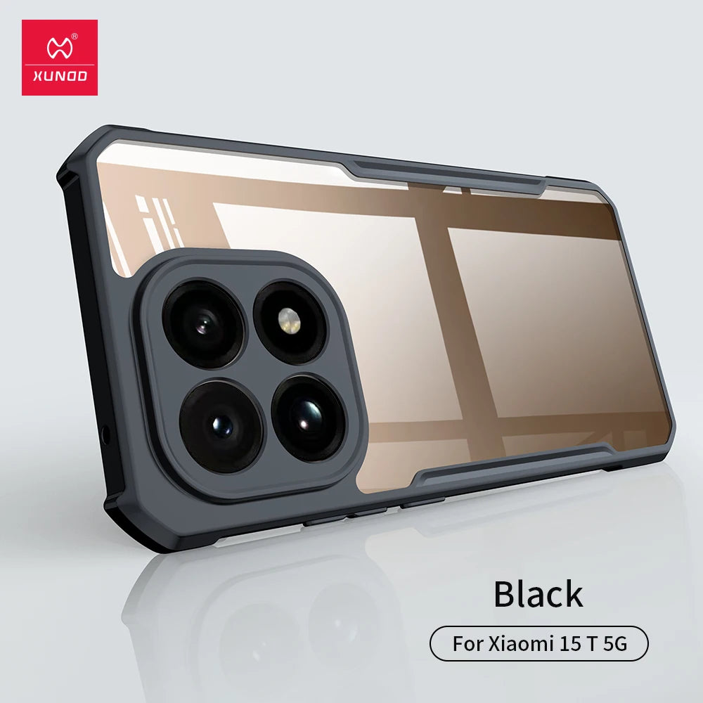 For Xiaomi 15T Case For Xiaomi 15T Pro Transparent Phone Cover Shockproof Bumper Protective Cases Luxury Case NonYellowing