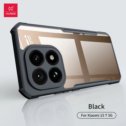 For Xiaomi 15T Case For Xiaomi 15T Pro Transparent Phone Cover Shockproof Bumper Protective Cases Luxury Case NonYellowing