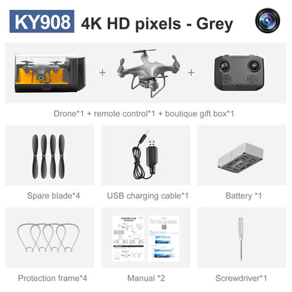 KY908 Mini Drone 4K Professional High-definition Aerial Photography RC Helicopter Returns Four Axis Aircraft