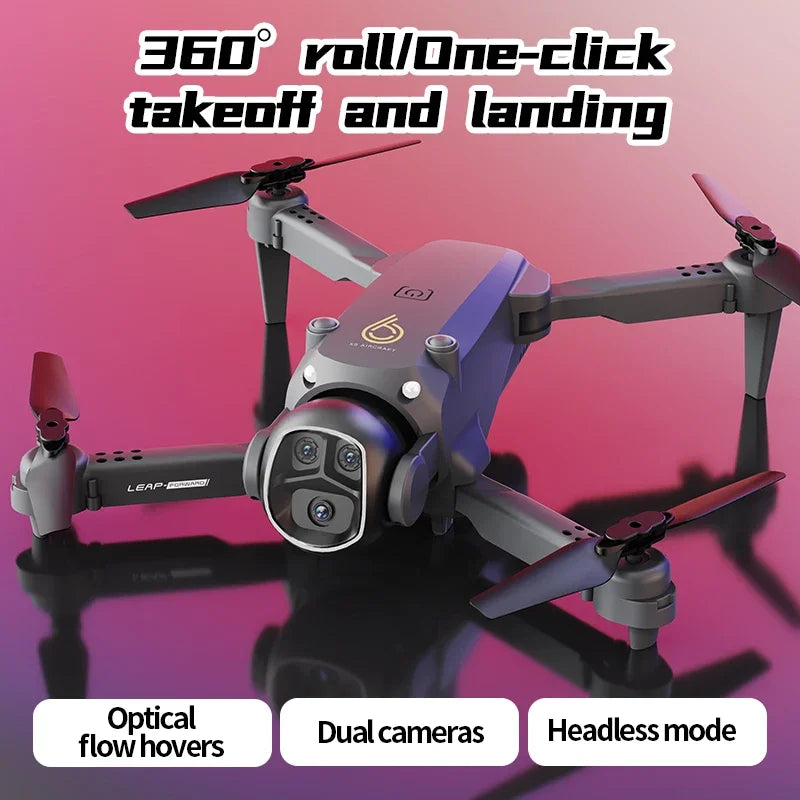 8K HD Dual Camera XS6 VR Drone – Brushless Motor & 5G WIFI, Optical Flow Positioning Mini RC Quadcopter Toy