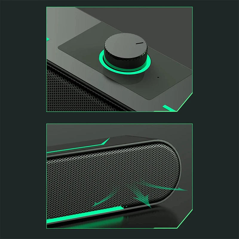 Computer Speaker Surround Soundbar Speaker Wired Loudspeaker Stereo Subwoofer Sound bar for Laptop PC Gamer