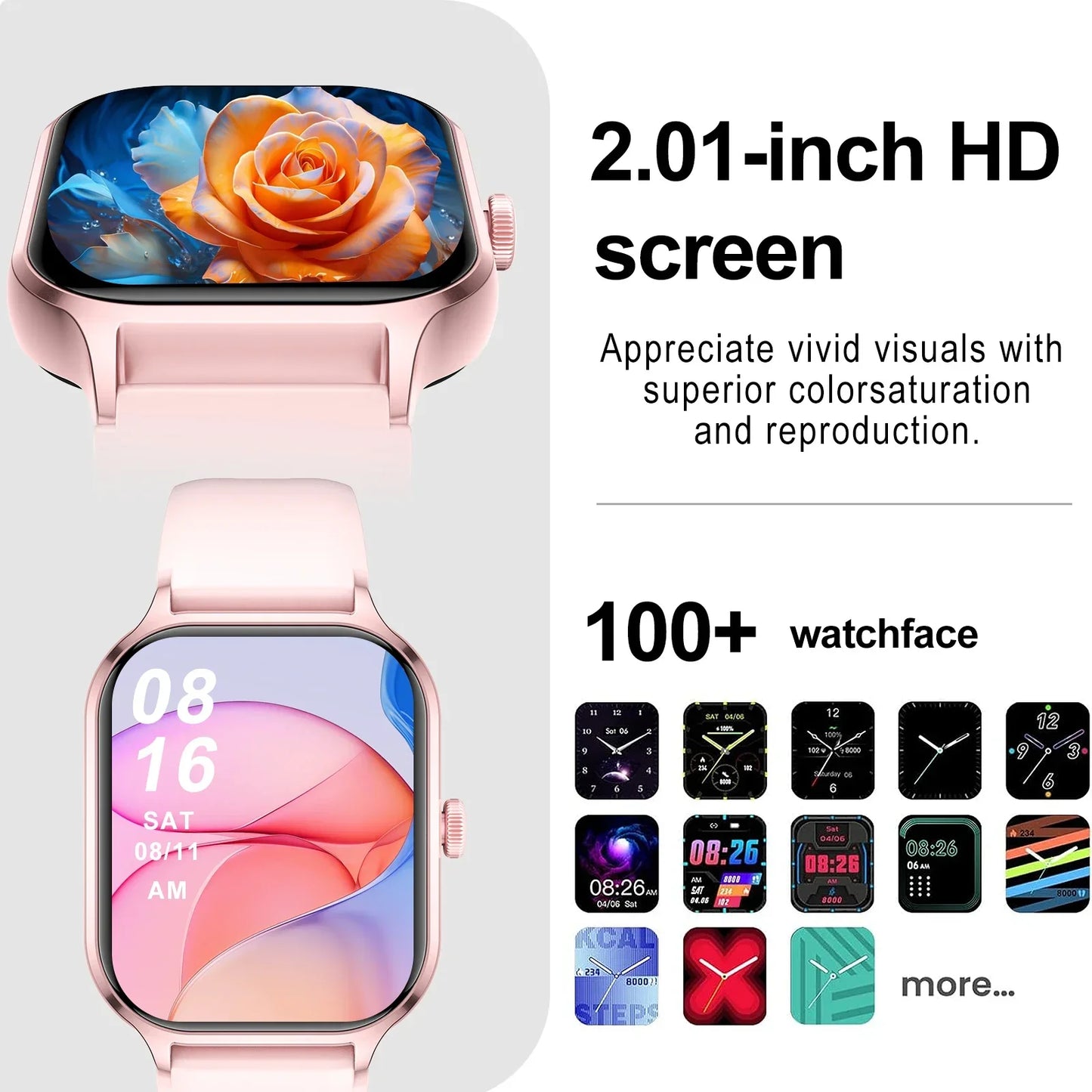 2025 Smart Watch, Multiple Sport Modes, Various App Notifications, Perfect Gift for Holidays, iPhone/Android