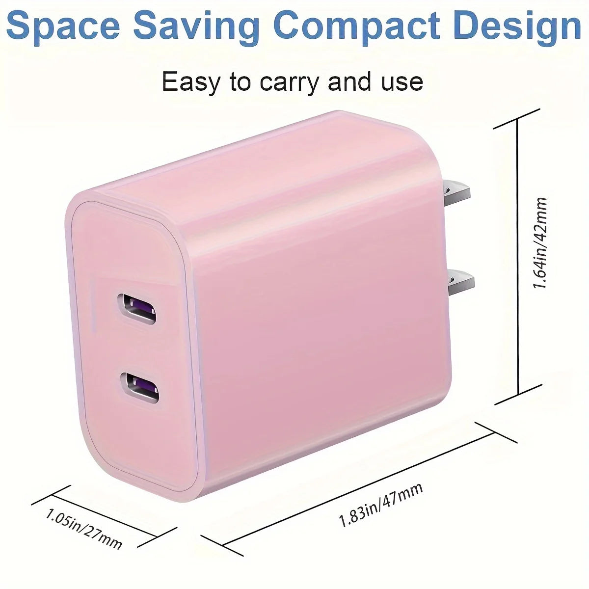 For iPhone16 Charger, 20W Dual Port USB C Charger With 6.6Ft Long USB C Charging Cable For IPhone 15 Pro Max/15 Pro/15/15 Plus