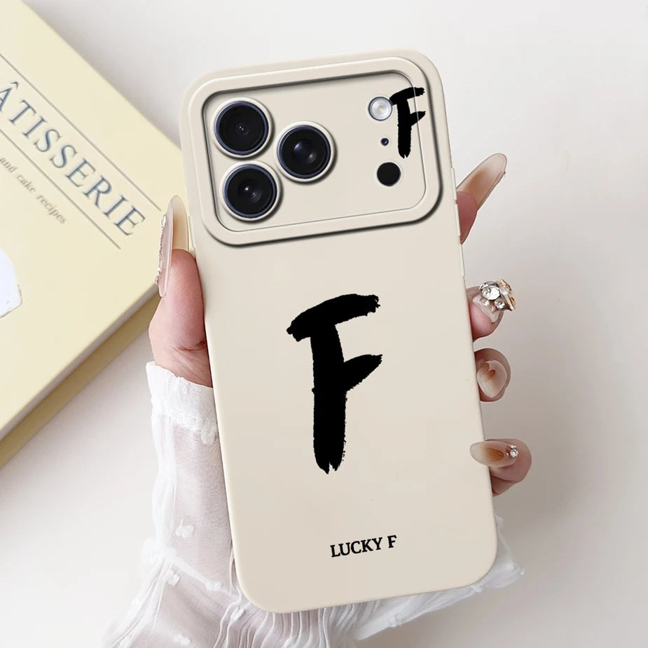 For Apple iPhone 17 Pro Max Case New Lucky Letters Cover Soft Silicone Phone Case For iPhone 17 Air iPhone17 Pro Back Cover Bags