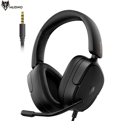 NUBWO HG04L Gaming Headset 3.5mm Jack Clear Unidirectional Mic Soft Memory Earmuffs for PS5/PS4 Xbox Series X|S/Xbox One Switch