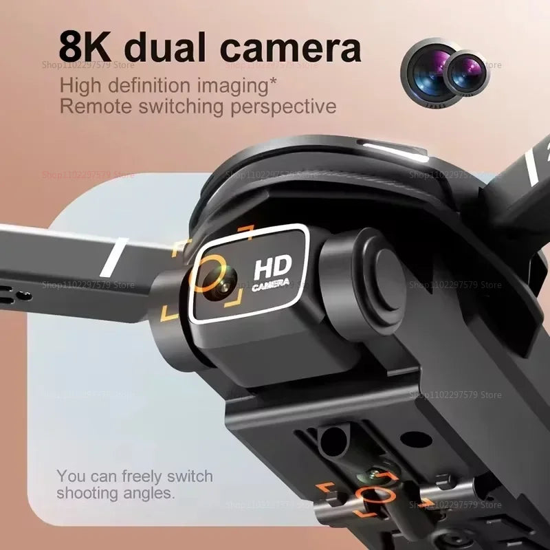 New V88 Drone VR 8K Professional HD Dual Camera WIFI Obstacle Avoidance Photography Optical Flow Foldable UAV Toys Holiday Gifts