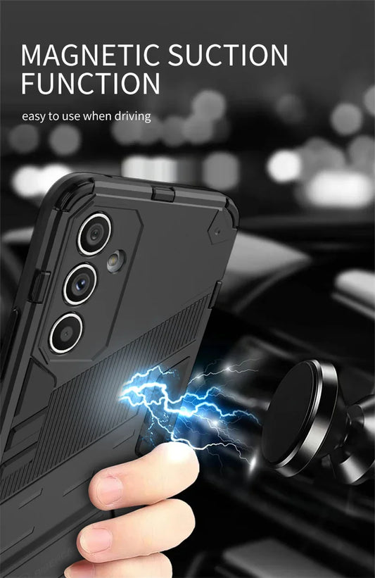 Shockproof Armor Case For OnePlus 13 13R 12 12R Nord CE4 CE 4 CE3 Lite 5G Magnetic Stand Holder Phone Cover For OnePlus13 Funda
