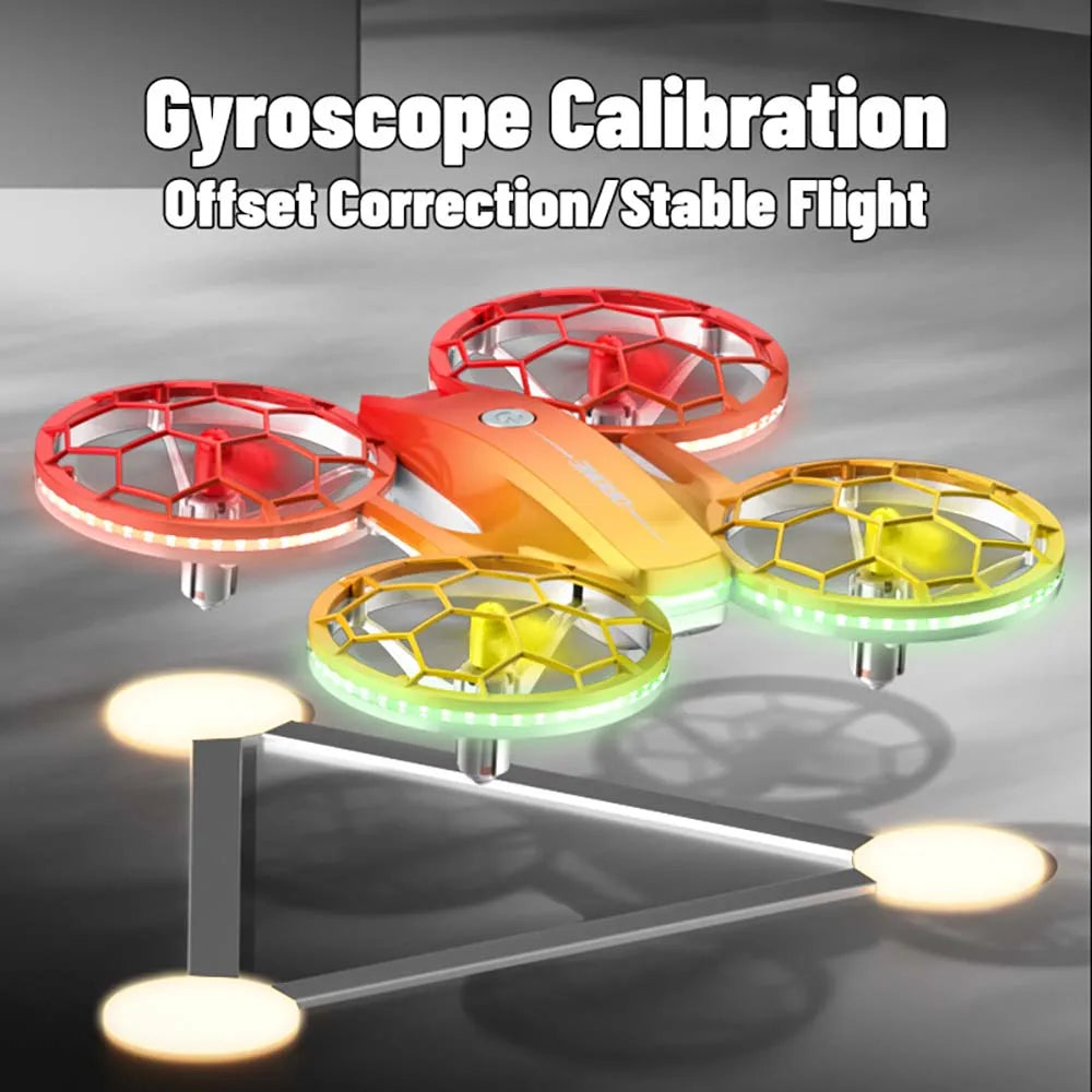 One Key Takeoff Landing RC Drone 2.4G Anti-Drop Mini Racing Quadcopter with Colorful LED Lights Kids Flying Gift Toy 2026 New