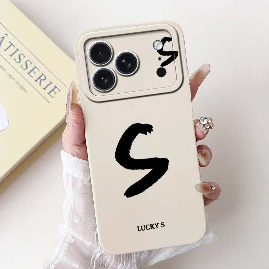 For Apple iPhone 17 Pro Max Case New Lucky Letters Cover Soft Silicone Phone Case For iPhone 17 Air iPhone17 Pro Back Cover Bags