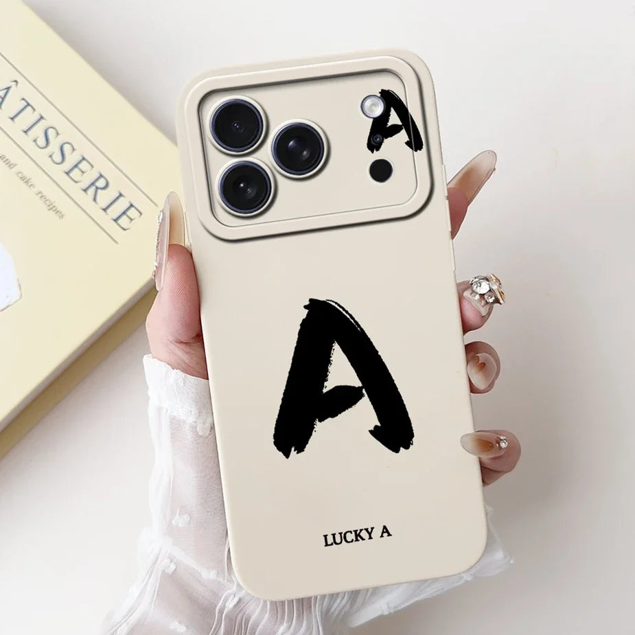 For Apple iPhone 17 Pro Max Case New Lucky Letters Cover Soft Silicone Phone Case For iPhone 17 Air iPhone17 Pro Back Cover Bags