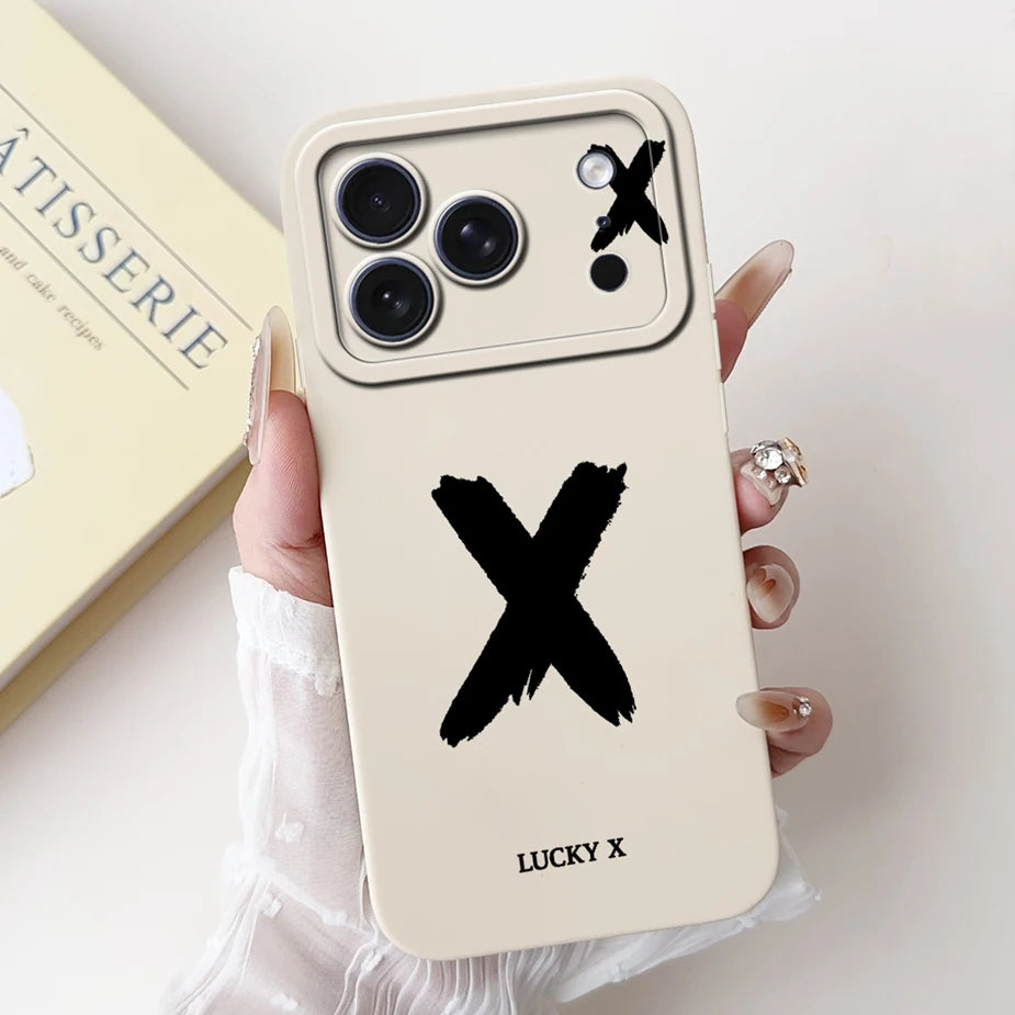 For Apple iPhone 17 Pro Max Case New Lucky Letters Cover Soft Silicone Phone Case For iPhone 17 Air iPhone17 Pro Back Cover Bags