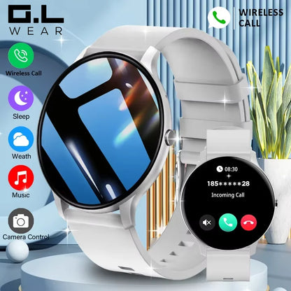 G.L Wear 2025 Women's Smartwatch Bluetooth Talk 1.46 Touch Screen Men's Smartwatch Health Monitoring IP68 Waterproof Fitness