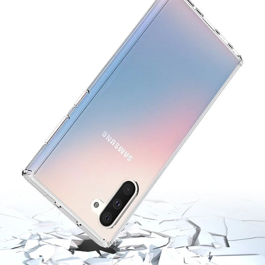 Soft TPU Frame + Transparent Hard PC Back Cover Shockproof Crystal Clear Phone Case For Samsung Galaxy Note 10 Pro Note10 Plus