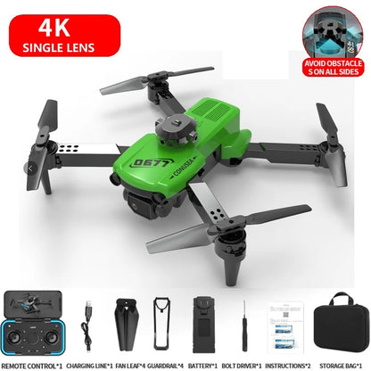 CONUSEA 0677 Dron Mini Drone 4k Drones with Dual camera HD 4k Optical Flow FPV WIFI Quadcopter Obstacle Avoidance RC Drones Toys