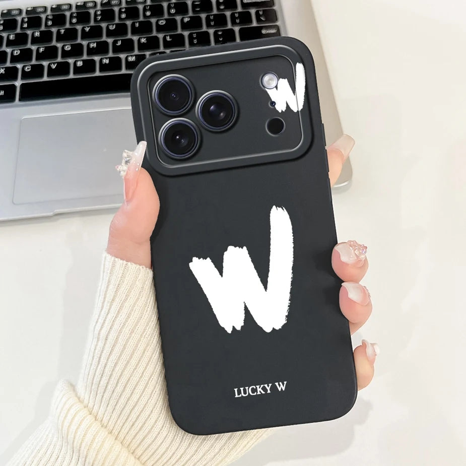 For Apple iPhone 17 Pro Max Case New Lucky Letters Cover Soft Silicone Phone Case For iPhone 17 Air iPhone17 Pro Back Cover Bags