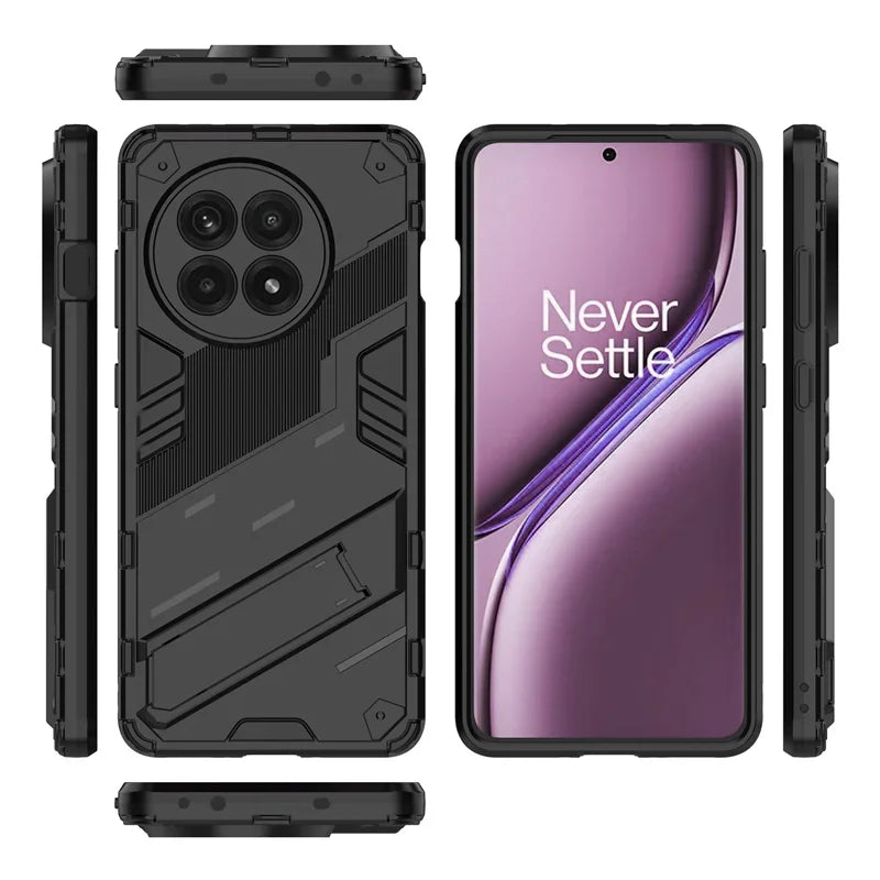 Shockproof Armor Case For OnePlus 13 13R 12 12R Nord CE4 CE 4 CE3 Lite 5G Magnetic Stand Holder Phone Cover For OnePlus13 Funda