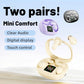 Mini Invisible Short Stem Bluetooth Earbuds 2 Pairs Waterproof Wireless Earphones with Mic for Sleep Sports Work