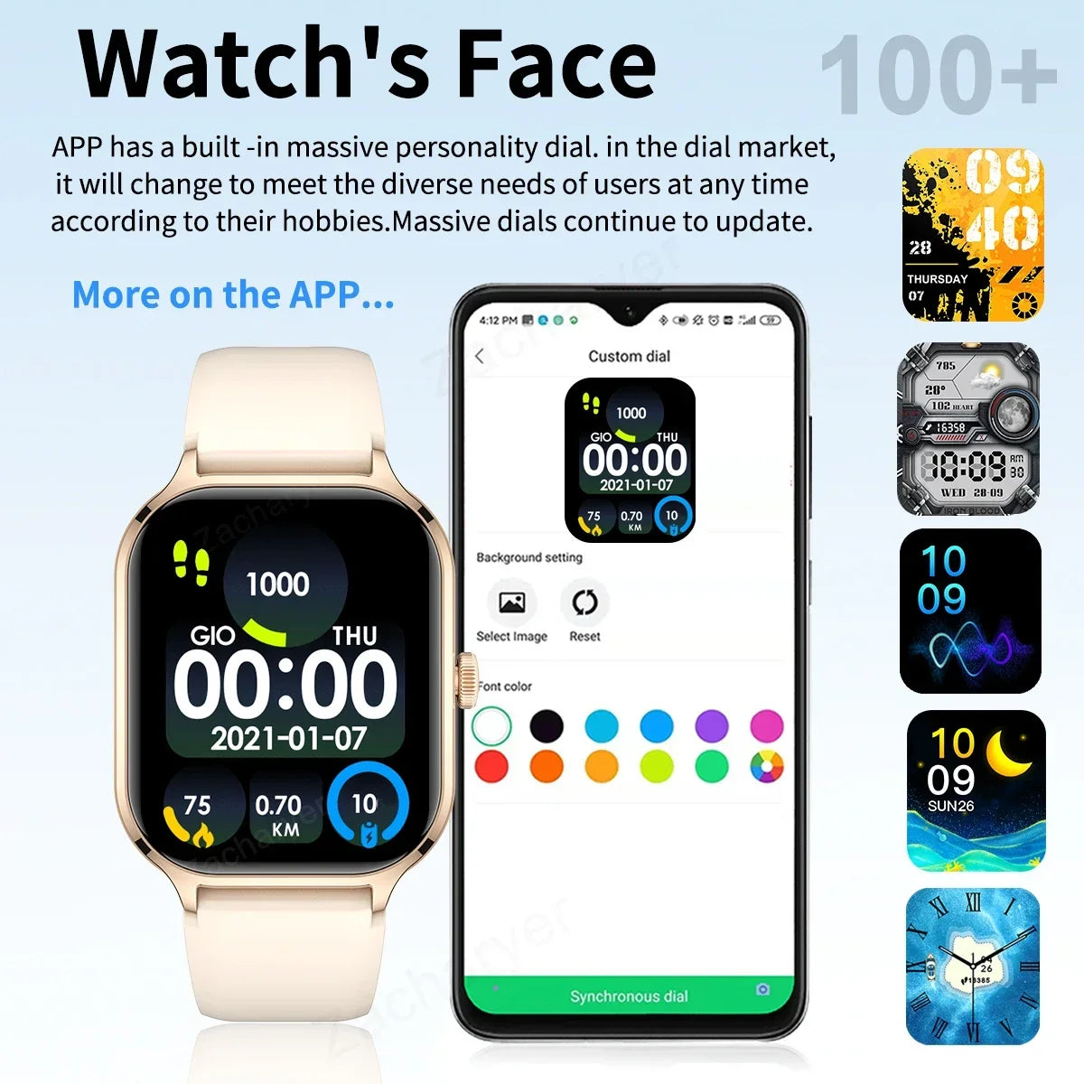 2025 Smart Watch, Multiple Sport Modes, Various App Notifications, Perfect Gift for Holidays, iPhone/Android