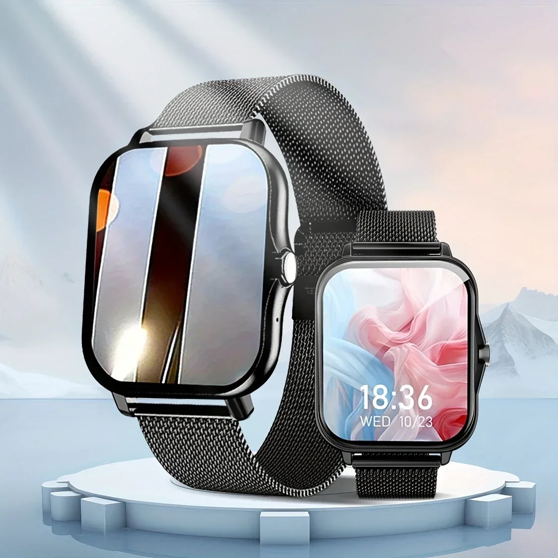 1.83-Inch Smartwatch for Men and Women - Wireless Calling, Music Playback, Weather Forecast, Call & App Notifications
