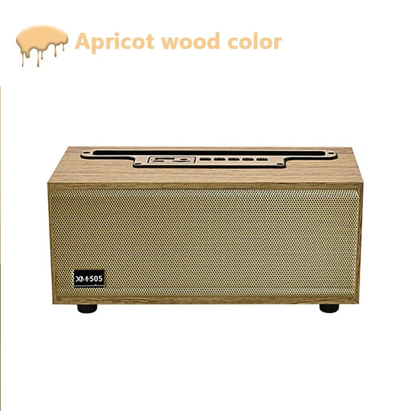 Multifunctional Wooden Bluetooth Speaker TWS Wireless Subwoofer Remote Sound System Portable Home Theater caixa de som FM Radio