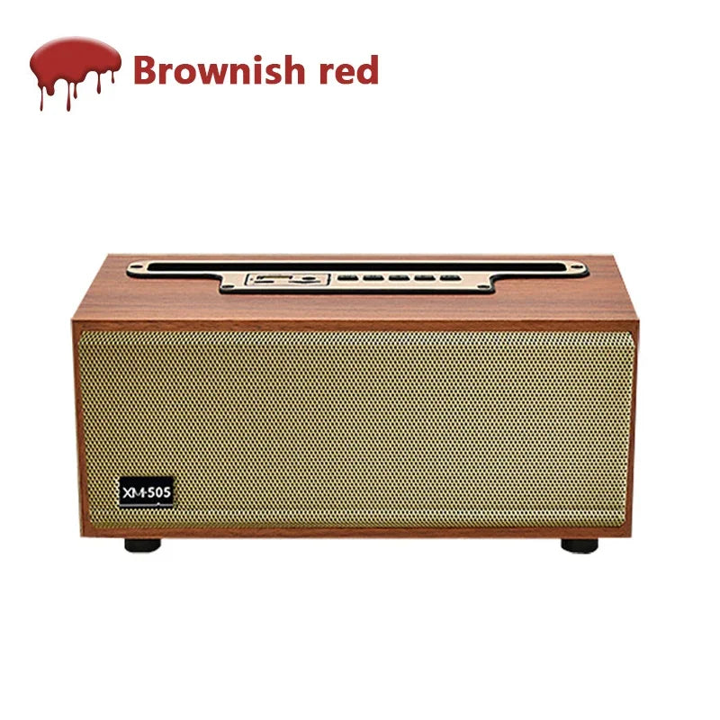 Multifunctional Wooden Bluetooth Speaker TWS Wireless Subwoofer Remote Sound System Portable Home Theater caixa de som FM Radio